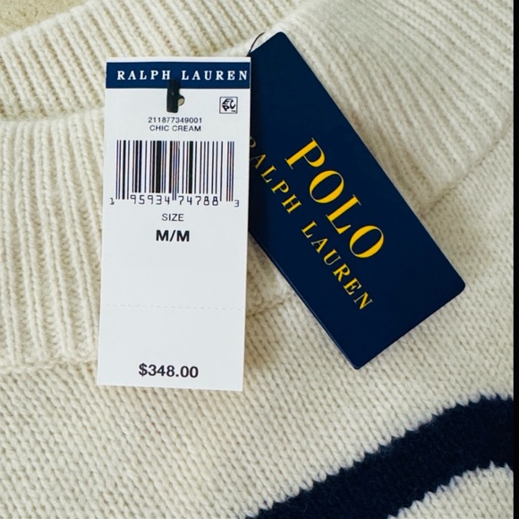 NWT Polo Ralph Lauren Polo Varsity Turtleneck Sweater. M. $348 - Picture 12 of 13